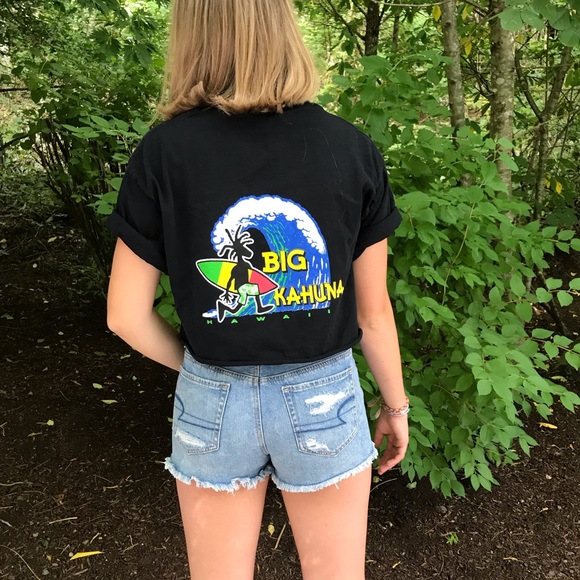 cropped hawaii surf tee - Picture 2 of 2